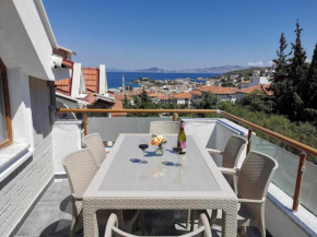 2 plus 1 apartment in the center of Datca with a view, 4 minutes to the beach